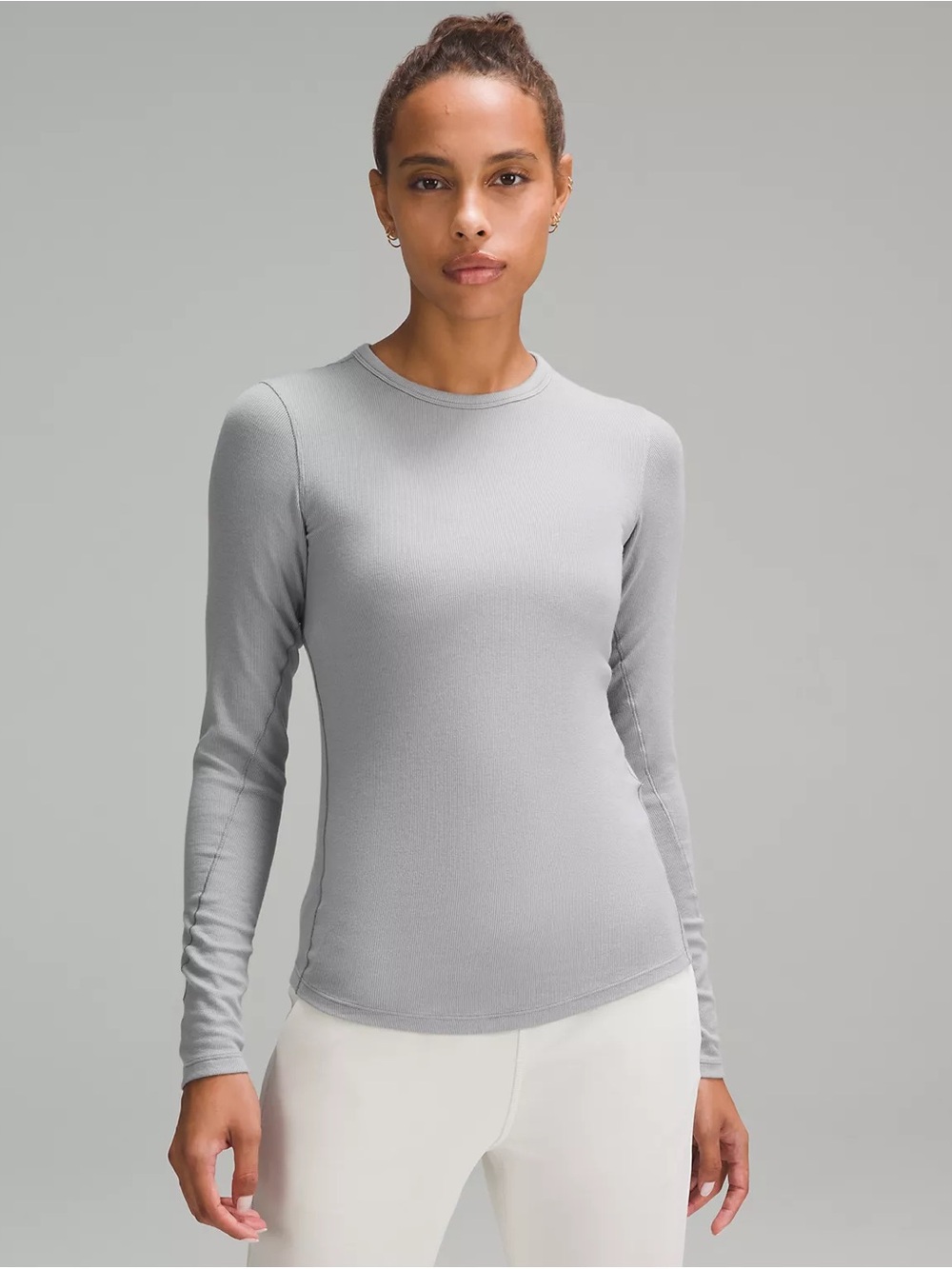Lululemon Hold Tight Long-Sleeve Shirt - Rhino Grey, Size 8